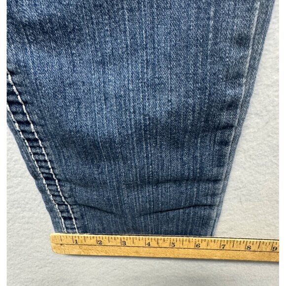 True Religion Womens Joey World Tour Blue Denim Jeans Size 28 Distressed Style - Picture 10 of 12